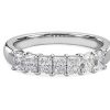 Women'S Rings | Blue Nile Seven Stone Radiant Lab Grown Diamond Ring In 14K White Gold (1 Ct. Tw.)