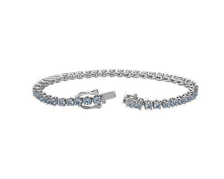 Bracelets | Blue Nile Sky Blue Topaz Tennis Bracelet In Sterling Silver (3Mm)