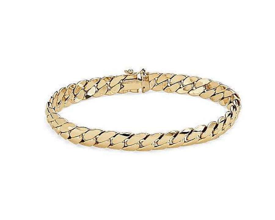 Bracelets | Blue Nile 9" Fancy Link Bracelet In 14K Yellow Gold (9 Mm)