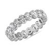 Women'S Rings | Blue Nile Lab Grown Diamond Oval Cut Eternity Ring In Platinum (4 Ct. Tw.)