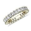 Women'S Rings | Blue Nile Lab Grown Diamond Emerald Cut Eternity Ring In 14K Yellow Gold (3 Ct. Tw.)