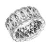 Rings | Blue Nile Bella Vaughan Diamond Woven Lace Eternity Ring In 18K White Gold (1 Ct. Tw.)