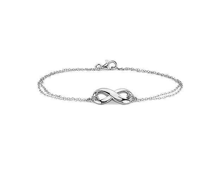 Bracelets | Blue Nile 7" Infinity Chain Bracelet In Sterling Silver (1.5 Mm)