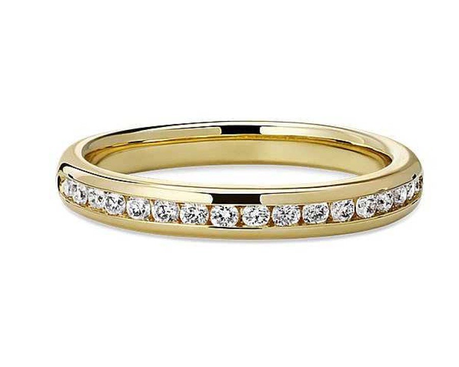 Women'S Rings | Blue Nile Channel Set Diamond Ring In 18K Yellow Gold (1/4 Ct. Tw.)