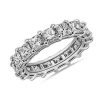 Women'S Rings | Blue Nile Princess Cut Diamond Eternity Ring In 14K White Gold (6 Ct. Tw.)