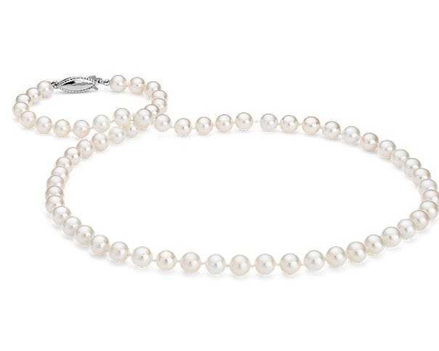 Necklaces | Blue Nile 20" Freshwater Cultured Pearl Strand Necklace In14K White Gold (6-6.5Mm)