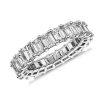 Women'S Rings | Blue Nile Lab Grown Diamond Emerald Cut Eternity Ring In 14K White Gold (5 Ct. Tw.)