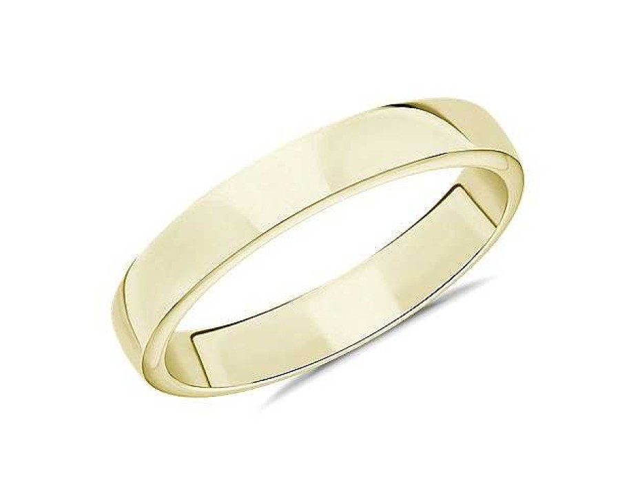 Men'S Rings | Blue Nile Skyline Comfort Fit Wedding Ring In 18K Yellow Gold (4Mm)