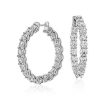 Earrings | Blue Nile Blue Nile Signature Diamond Eternity Hoop Earrings In Platinum (6 Ct. Tw.)