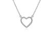 Necklaces | Blue Nile Diamond Heart Shaped Necklace In 14K White Gold (1/6 Ct. Tw.)