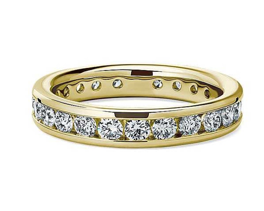 Women'S Rings | Blue Nile Channel Set Diamond Eternity Ring In 18K Yellow Gold (1 1/2 Ct. Tw.)