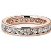 Women'S Rings | Blue Nile Channel Set Diamond Eternity Ring In 18K Rose Gold (2 Ct. Tw.)