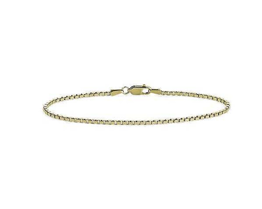 Bracelets | Blue Nile 7" Box Chain Bracelet In 14K Yellow Gold (1.9 Mm)