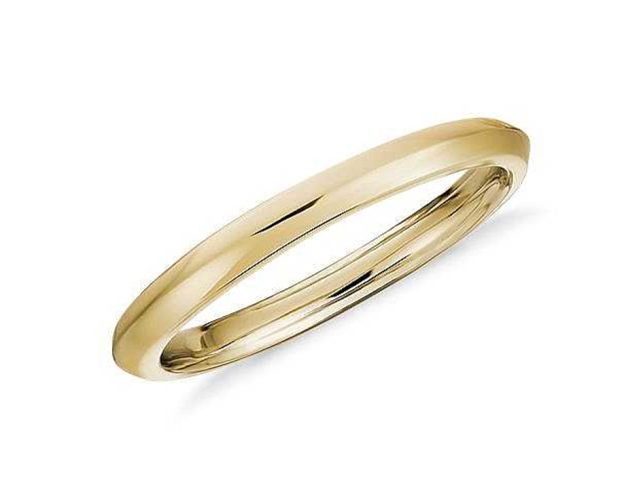 Women'S Rings | Blue Nile Zac Zac Posen Knife-Edge Wedding Ring In 14K Yellow Gold