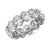 Women'S Rings | Blue Nile Lab Grown Diamond Oval Cut Eternity Ring In Platinum (9 1/2 Ct. Tw.)