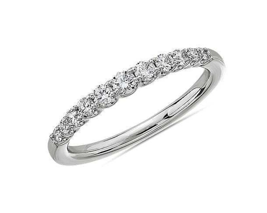 Women'S Rings | Blue Nile Selene Graduated Diamond Anniversary Ring In Platinum (1/3 Ct. Tw.)