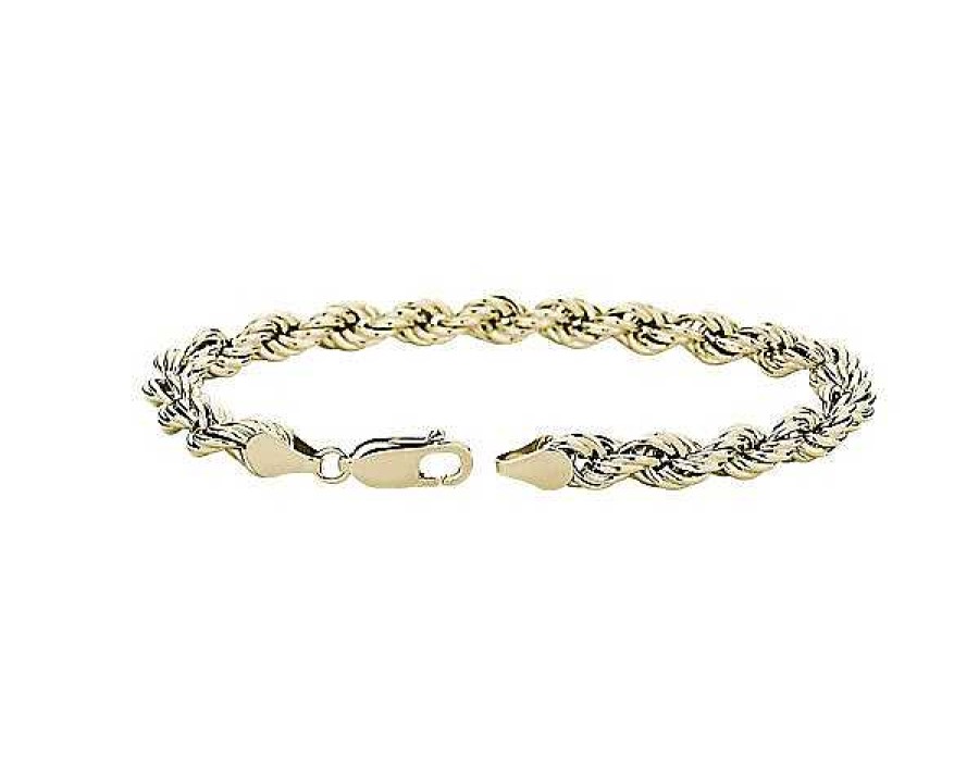 Bracelets | Blue Nile 7.5" Rope Chain Bracelet In 14K Italian Yellow Gold (6 Mm)