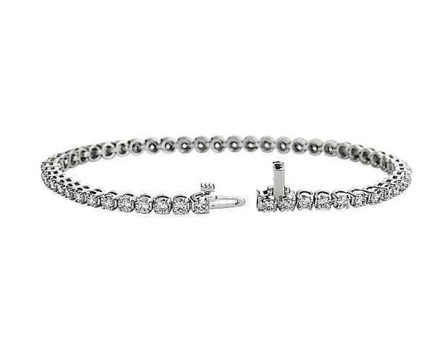 Bracelets | Blue Nile Premier Diamond Tennis Bracelet In Platinum (4 Ct. Tw.)