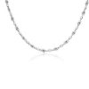 Necklaces | Blue Nile 17" Faceted Cluster Necklace In 14K Italian White Gold (3.7 Mm)