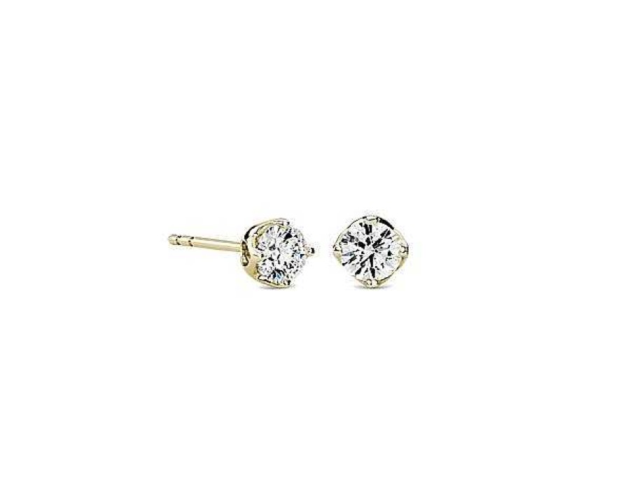 Earrings | Blue Nile Tulip Stud Earrings In 18K Yellow Gold (1 Ct. Tw.)