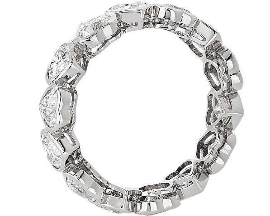 Women'S Rings | Blue Nile Bezel Heart Diamond Eternity Ring In Platinum (2 3/4 Ct. Tw.)