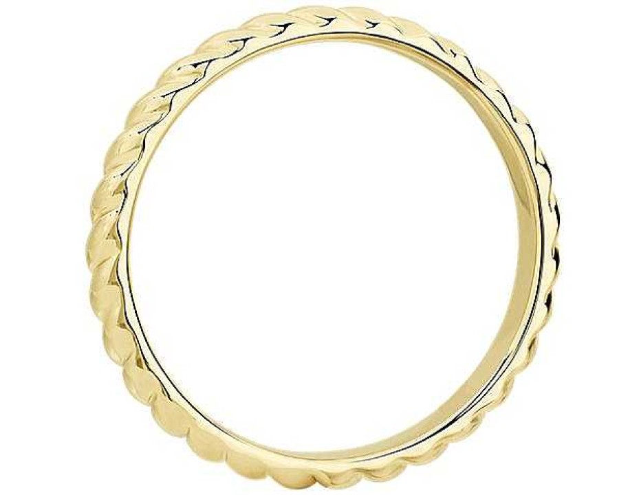 Women'S Rings | Blue Nile Spiral Stackable Wedding Ring In 14K Yellow Gold (2Mm)