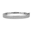 Bracelets | Blue Nile Diamond Multi-Row Bangle In 14K White Gold (3 1/6 Ct. Tw.)