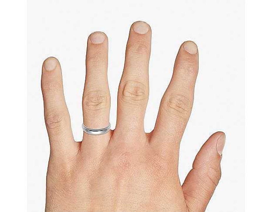 Men'S Rings | Blue Nile Milgrain Comfort Fit Wedding Ring In Platinum (5Mm)