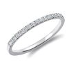 Rings | Blue Nile Petite Cathedral Pav Diamond Ring In 14K White Gold (1/6 Ct. Tw.)