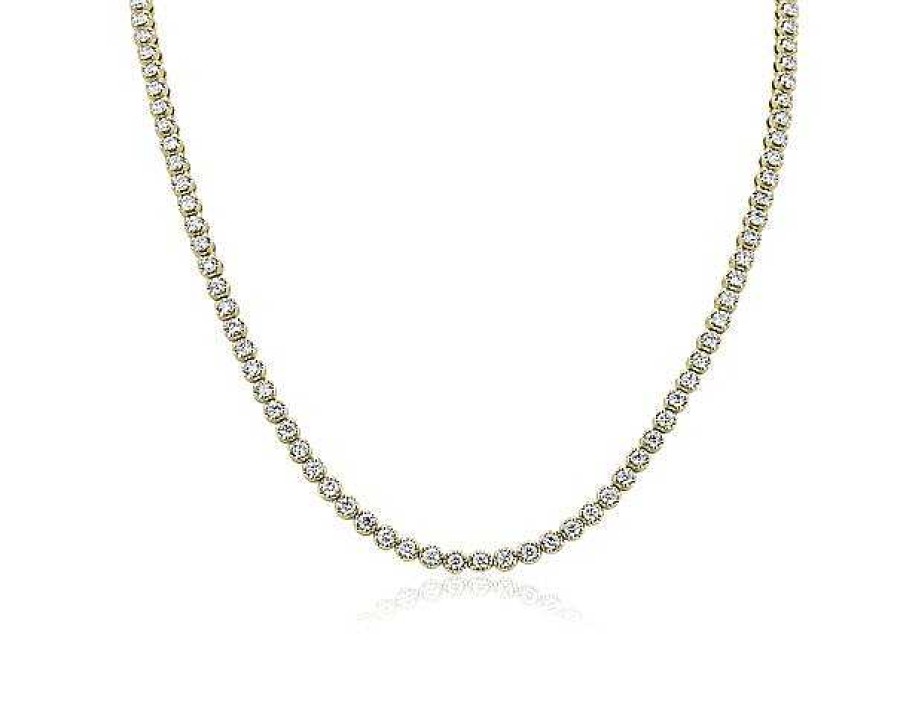 Necklaces | Blue Nile Straight Eternity Necklace In Yellow Gold (7 Ct. Tw.)