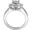 Rings | Blue Nile Aquamarine And Diamond Ring In 18K White Gold (8X6Mm)