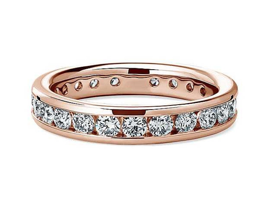 Women'S Rings | Blue Nile Channel Set Diamond Eternity Ring In 14K Rose Gold (1 1/2 Ct. Tw.)