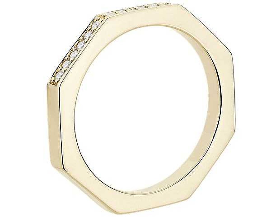 Rings | Blue Nile Zac Zac Posen Geometric Diamond Ring In 14K Yellow Gold (2 Mm, 1/10 Ct. Tw.)