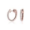 Earrings | Blue Nile The Perfect Diamond Hoops In 14K Rose Gold (1/2 Ct. Tw.)