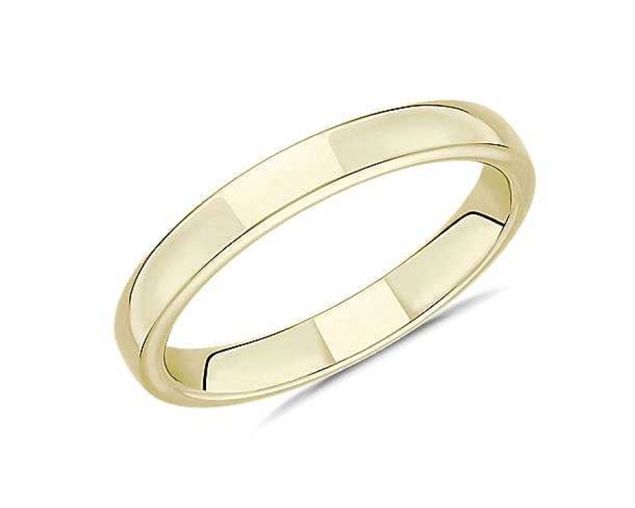 Women'S Rings | Blue Nile Skyline Comfort Fit Wedding Ring In 18K Yellow Gold (3Mm)