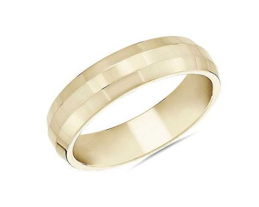 Rings | Blue Nile Zac Zac Posen Modern Beveled Edge Plain Ring In 14K Yellow Gold (6Mm)