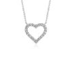 Necklaces | Blue Nile Diamond Heart Necklace In 14K White Gold (1/2 Ct. Tw.)