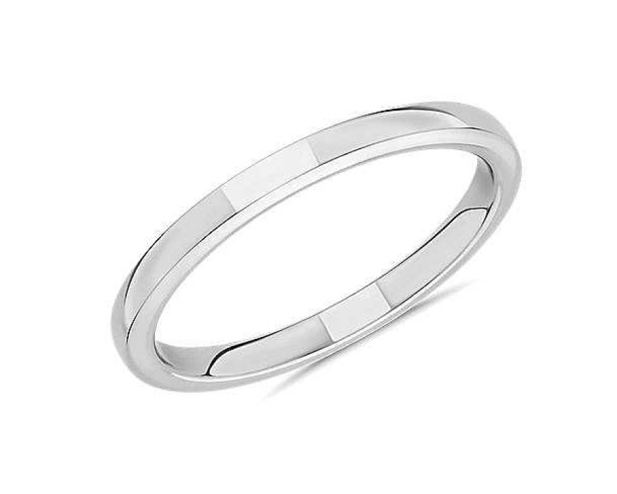 Women'S Rings | Blue Nile Skyline Comfort Fit Wedding Ring In 14K White Gold (2Mm)