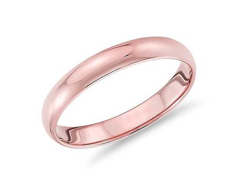 Rings | Blue Nile Classic Wedding Ring In 14K Rose Gold (3Mm)