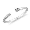 Rings | Blue Nile Ultra Mini Diamond Pav Open Stackable Fashion Ring In 14K White Gold