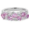 Rings | Blue Nile Romantic Oval Pink Sapphire And Diamond Ring In 14K White Gold