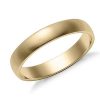 Men'S Rings | Blue Nile Matte Classic Wedding Ring In 14K Yellow Gold (4Mm)