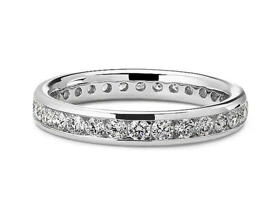 Women'S Rings | Blue Nile Channel Set Diamond Eternity Ring In Platinum (1 Ct. Tw.)