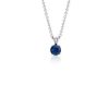 Necklaces | Blue Nile Sapphire Solitaire Pendant In 18K White Gold (5Mm)