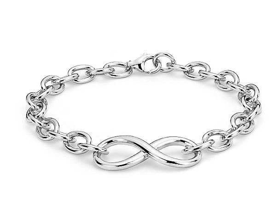 Bracelets | Blue Nile 7.5" Infinity Chain Bracelet In Sterling Silver (6.5 Mm)