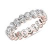 Women'S Rings | Blue Nile Oval Cut Diamond Eternity Ring In 14K Rose Gold (4 Ct. Tw.)