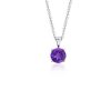 Necklaces | Blue Nile Amethyst Solitaire Pendant In 14K White Gold (7Mm)