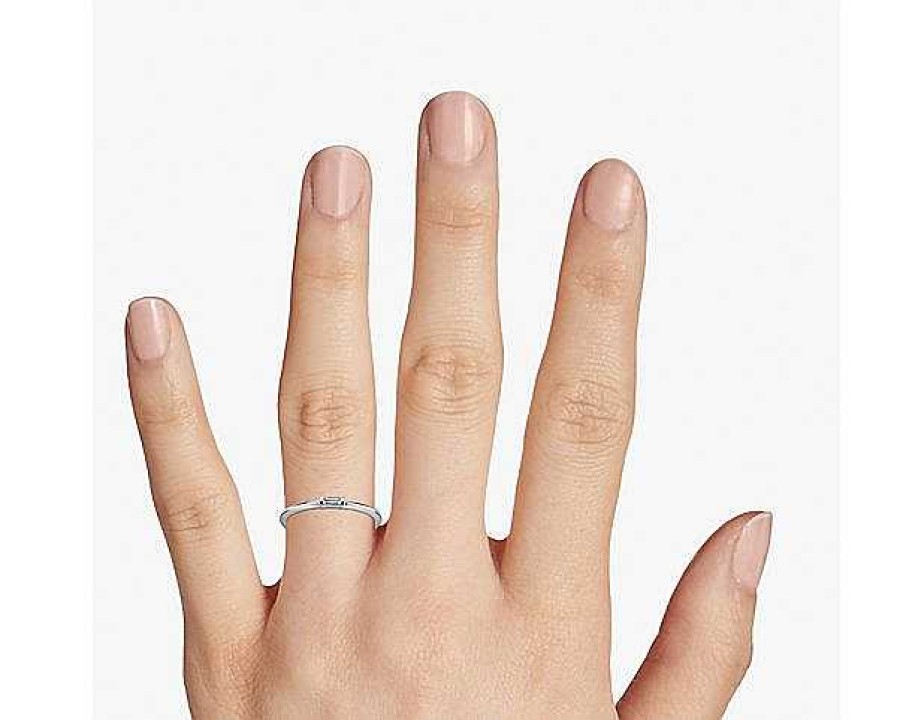 Rings | Blue Nile Mini Baguette-Cut Diamond Fashion Ring In 14K White Gold