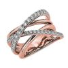 Rings | Blue Nile Diamond Crisscross Fashion Ring In 14K Rose Gold (1 Ct. Tw.)