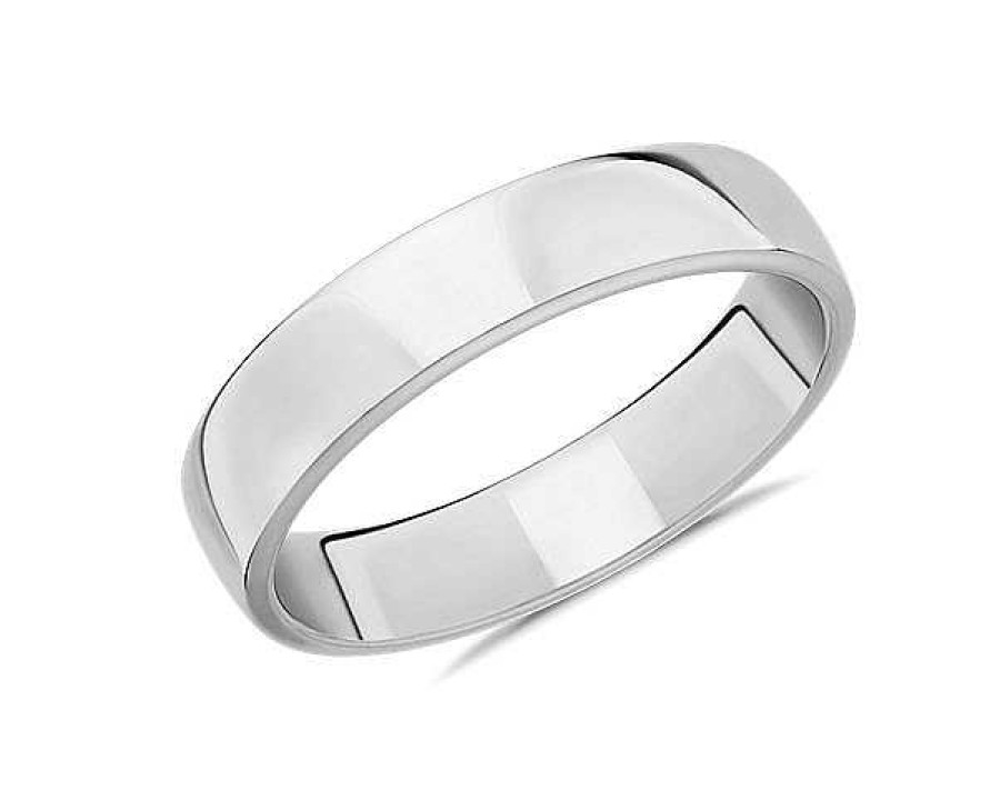 Men'S Rings | Blue Nile Skyline Comfort Fit Wedding Ring In Platinum (5Mm)